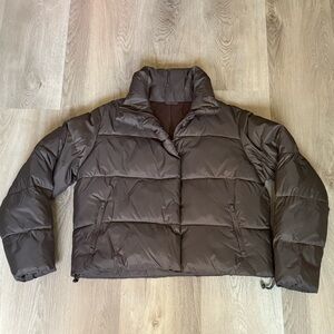 alo - gold rush puffer - espresso
